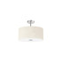 Baymont Polished Chrome 5 Light E27 Drop Flush With 40cm x 18cm Faux Silk Shade Ivory Pearl/White Laminate-4