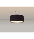 Baymont Polished Chrome 5 Light E27 Drop Flush With 40cm x 18cm Dual Faux Silk Shade Black/Green Olive-2
