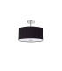 Baymont Polished Chrome 5 Light E27 Drop Flush With 40cm x 18cm Dual Faux Silk Shade Black/Green Olive-4