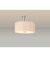 Baymont Polished Chrome 5 Light E27 Drop Flush With 40cm x 18cm Dual Faux Silk Shade Antique Gold/Ruby-2