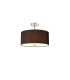 Baymont Polished Chrome 5 Light E27 Drop Flush With 40cm x 18cm Faux Silk Shade Black/White Laminate-1
