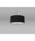 Baymont Polished Chrome 5 Light E27 Drop Flush With 40cm x 18cm Dual Faux Silk Shade Black/Green Olive-13