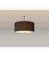 Baymont Polished Chrome 5 Light E27 Drop Flush With 40cm x 18cm Faux Silk Shade Black/White Laminate-2