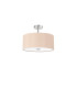Baymont Polished Chrome 5 Light E27 Drop Flush With 40cm x 18cm Dual Faux Silk Shade Antique Gold/Ruby-4