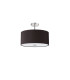Baymont Polished Chrome 5 Light E27 Drop Flush With 40cm x 18cm Faux Silk Shade Black/White Laminate-4