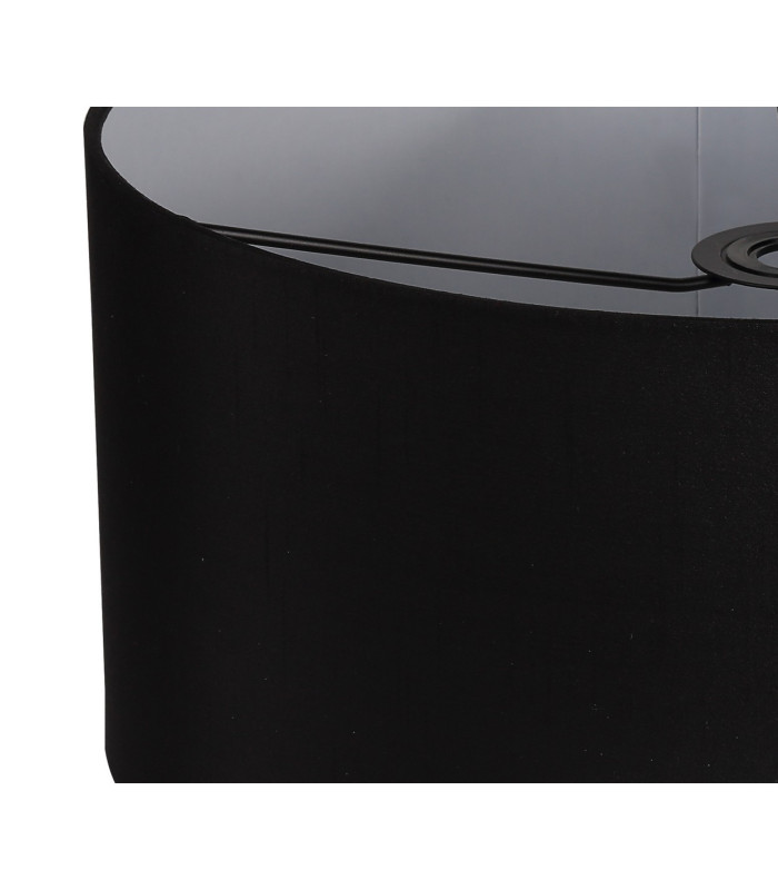 Baymont Polished Chrome 5 Light E27 Drop Flush With 40cm x 18cm Faux Silk Shade Black/White Laminate-10