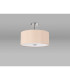 Baymont Polished Chrome 5 Light E27 Drop Flush With 40cm x 18cm Dual Faux Silk Shade Antique Gold/Ruby-13