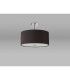 Baymont Polished Chrome 5 Light E27 Drop Flush With 40cm x 18cm Faux Silk Shade Black/White Laminate-13