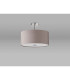 Baymont Polished Chrome 5 Light E27 Drop Flush With 40cm x 18cm Faux Silk Shade Grey/White Laminate-13