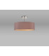 Baymont Polished Chrome 5 Light E27 Drop Flush With 45cm x 15cm Dual Faux Silk Shade Taupe/Halo Gold-2