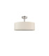 Baymont Polished Chrome 5 Light E27 Drop Flush With 45cm x 15cm Faux Silk Shade Ivory Pearl/White Laminate-4