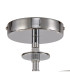 Baymont Polished Chrome 5 Light E27 Drop Flush With 45cm x 15cm Dual Faux Silk Shade Nude Beige/Moonlight-6