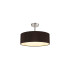 Baymont Polished Chrome 5 Light E27 Drop Flush With 45cm x 15cm Faux Silk Shade Black-1