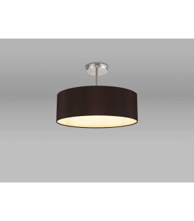 Baymont Polished Chrome 5 Light E27 Drop Flush With 45cm x 15cm Faux Silk Shade Black-2