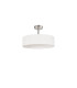 Baymont Polished Chrome 5 Light E27 Drop Flush With 45cm x 15cm Faux Silk Shade White-4