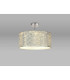 Baymont 50cm Polished Chrome 5 Light E27 Drop Flush With 50cm x 20cm Silver Leaf Shade-2