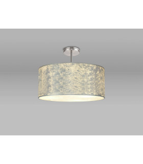 Baymont 50cm Polished Chrome 5 Light E27 Drop Flush With 50cm x 20cm Silver Leaf Shade-2