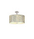 Baymont Polished Chrome 5 Light E27 Drop Flush With 50cm x 20cm Silver Leaf Shade-1