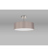 Baymont Polished Chrome 5 Light E27 Drop Flush With 45cm x 15cm Faux Silk Shade Grey-11