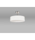 Baymont Polished Chrome 5 Light E27 Drop Flush With 45cm x 15cm Faux Silk Shade White-11