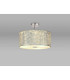 Baymont Polished Chrome 5 Light E27 Drop Flush With 50cm x 20cm Silver Leaf Shade-2