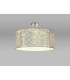 Baymont Polished Chrome 5 Light E27 Drop Flush With 60cm x 22cm Silver Leaf Shade-2