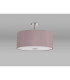 Baymont Polished Chrome 5 Light E27 Drop Flush With 60cm x 22cm Dual Faux Silk Shade Taupe/Halo Gold-13