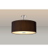 Baymont Polished Chrome 5 Light E27 Drop Flush With 60cm x 22cm Faux Silk Shade Black/White Laminate-2