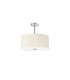Baymont Polished Chrome 5 Light E27 Semi Flush With 40cm x 18cm Faux Silk Shade Ivory Pearl/White Laminate-4