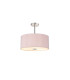 Baymont Polished Chrome 5 Light E27 Semi Flush With 40cm x 18cm Dual Faux Silk Shade Taupe/Halo Gold-1