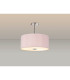 Baymont Polished Chrome 5 Light E27 Semi Flush With 40cm x 18cm Dual Faux Silk Shade Taupe/Halo Gold-2
