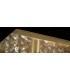 Flush Ceiling 1 Light E14, 250mm Square, Antique Brass, Prism Crystal - 9