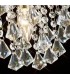 Flush Ceiling 1 Light E14, 250mm Square, Antique Brass, Prism Crystal - 10