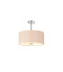 Baymont Polished Chrome 5 Light E27 Semi Flush With 40cm x 18cm Dual Faux Silk Shade Antique Gold/Ruby-1