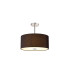 Baymont Polished Chrome 5 Light E27 Semi Flush With 40cm x 18cm Faux Silk Shade Black/White Laminate-1