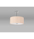 Baymont Polished Chrome 5 Light E27 Semi Flush With 40cm x 18cm Dual Faux Silk Shade Antique Gold/Ruby-13