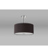 Baymont Polished Chrome 5 Light E27 Semi Flush With 40cm x 18cm Faux Silk Shade Black/White Laminate-13
