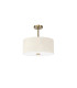 Baymont Antique Brass 5 Light E27 Semi Flush With 40cm x 18cm Faux Silk Shade Ivory Pearl/White Laminate-4