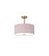 Baymont Antique Brass 5 Light E27 Semi Flush With 40cm x 18cm Dual Faux Silk Shade Taupe/Halo Gold-4
