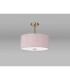 Baymont Antique Brass 5 Light E27 Semi Flush With 40cm x 18cm Dual Faux Silk Shade Taupe/Halo Gold-13