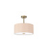 Baymont Antique Brass 5 Light E27 Semi Flush With 40cm x 18cm Dual Faux Silk Shade Antique Gold/Ruby-4