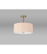 Baymont Antique Brass 5 Light E27 Semi Flush With 40cm x 18cm Dual Faux Silk Shade Antique Gold/Ruby-13
