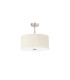 Baymont Satin Nickel 5 Light E27 Semi Flush With 40cm Faux Silk Shade Ivory Pearl/White Laminate-4