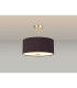 Baymont Satin Nickel 5 Light E27 Semi Flush With 40cm Dual Faux Silk Shade Black/Green Olive-2