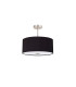 Baymont Satin Nickel 5 Light E27 Semi Flush With 40cm Dual Faux Silk Shade Black/Green Olive-4