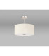 Baymont Satin Nickel 5 Light E27 Semi Flush With 40cm Faux Silk Shade Ivory Pearl/White Laminate-13