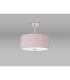 Baymont Satin Nickel 5 Light E27 Semi Flush With 40cm Dual Faux Silk Shade Taupe/Halo Gold-13