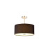 Baymont Satin Nickel 5 Light E27 Semi Flush With 40cm Faux Silk Shade Black/White Laminate-1