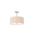 Baymont Satin Nickel 5 Light E27 Semi Flush With 40cm Dual Faux Silk Shade Antique Gold/Ruby-4