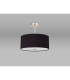 Baymont Satin Nickel 5 Light E27 Semi Flush With 40cm Dual Faux Silk Shade Black/Green Olive-13